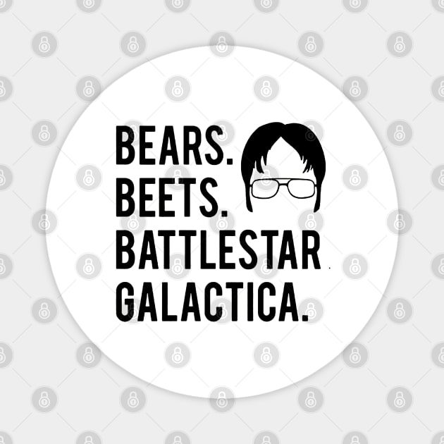 Bears Beets Magnet by VectorDiariesart